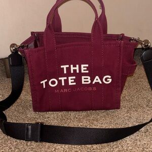Marc Jacobs Deep Red Tote with Black Strap